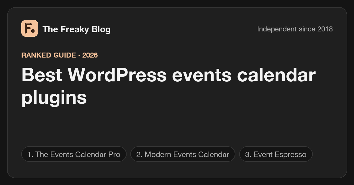 Best WordPress events calendar plugins