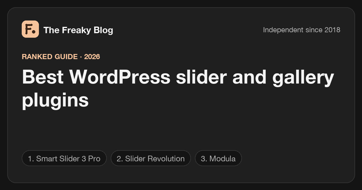 Best WordPress slider and gallery plugins